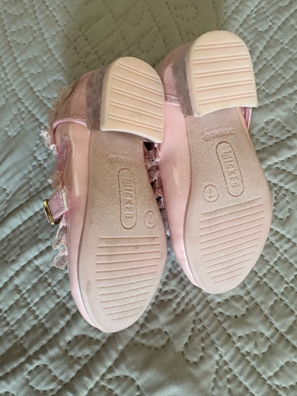 Toddler Girls Pink Lace Mary Jane Dress Shoes - Picture 6 of 7